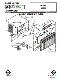 Cabinet And Front parts for Whirlpool Heat Pump System BFR1231 from AppliancePartsPros.com