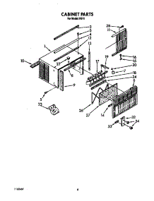 Cabinet parts for Whirlpool Heat Pump System BFR511 from AppliancePartsPros.com