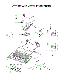 Interior And Ventilation Parts parts for Whirlpool Microwave YWMH75021HZ1 from AppliancePartsPros.com