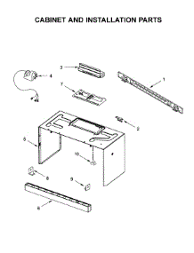 Cabinet And Installation Parts parts for Whirlpool Microwave UMV1160CS7 from AppliancePartsPros.com