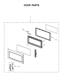 Door Parts parts for Whirlpool Microwave UMV1160CS7 from AppliancePartsPros.com