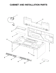 Cabinet And Installation Parts parts for Whirlpool Microwave WML55011HW2 from AppliancePartsPros.com