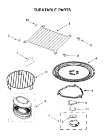 Turntable Parts parts for Whirlpool Microwave YWMHA9019HN1 from AppliancePartsPros.com