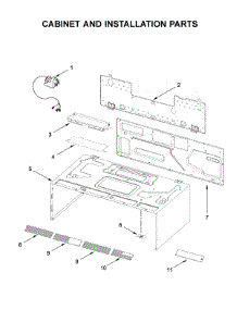 Cabinet And Installation Parts parts for Whirlpool Microwave YWML55011HB3 from AppliancePartsPros.com