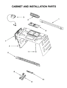 Cabinet And Installation Parts parts for Whirlpool Microwave YWMH78019HZ1 from AppliancePartsPros.com