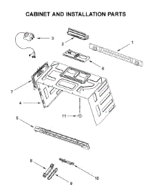 Cabinet And Installation Parts parts for Whirlpool Microwave WMH78019HW2 from AppliancePartsPros.com