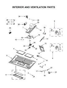 Interior And Ventilation Parts parts for Whirlpool Microwave WMH78019HB1 from AppliancePartsPros.com