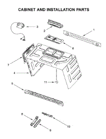 Cabinet And Installation Parts parts for Whirlpool Microwave WMH78019HW1 from AppliancePartsPros.com