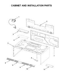 Cabinet And Installation Parts parts for Whirlpool Microwave WML75011HV1 from AppliancePartsPros.com