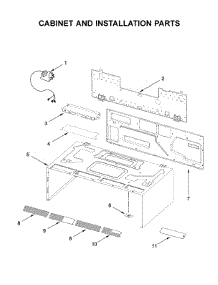 Cabinet And Installation Parts parts for Whirlpool Microwave WML75011HV2 from AppliancePartsPros.com