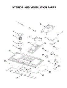 Interior And Ventilation Parts parts for Whirlpool Microwave YWML75011HN3 from AppliancePartsPros.com