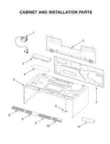 Cabinet And Installation Parts parts for Whirlpool Microwave YWML75011HV3 from AppliancePartsPros.com