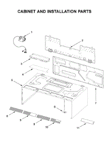Cabinet And Installation Parts parts for Whirlpool Microwave YWML75011HZ3 from AppliancePartsPros.com