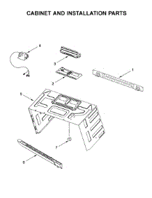 Cabinet And Installation Parts parts for Whirlpool Microwave YWMH53521HW2 from AppliancePartsPros.com