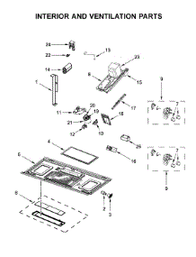 Interior And Ventilation Parts parts for Whirlpool Microwave WMH53521HV2 from AppliancePartsPros.com
