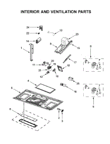 Interior And Ventilation Parts parts for Whirlpool Microwave YWMH53521HZ2 from AppliancePartsPros.com