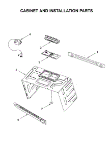 Cabinet And Installation Parts parts for Whirlpool Microwave YWMH53521HW1 from AppliancePartsPros.com