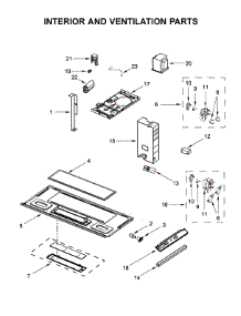 Interior And Ventilation Parts parts for Whirlpool Microwave WMH32519FZ2 from AppliancePartsPros.com