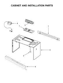 Cabinet And Installation Parts parts for Whirlpool Microwave WMH32519FZ3 from AppliancePartsPros.com