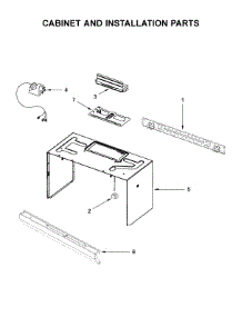 Cabinet And Installation Parts parts for Whirlpool Microwave WMH32519FW3 from AppliancePartsPros.com