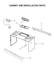 Cabinet And Installation Parts parts for Whirlpool Microwave YWMH31017FB1 from AppliancePartsPros.com