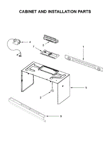 Cabinet And Installation Parts parts for Whirlpool Microwave WMH31017FW1 from AppliancePartsPros.com