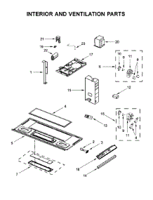 Interior And Ventilation Parts parts for Whirlpool Microwave WMH31017FW2 from AppliancePartsPros.com
