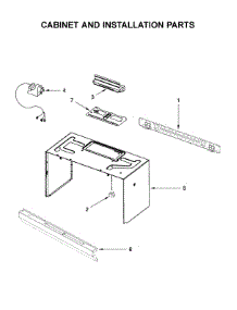 Cabinet And Installation Parts parts for Whirlpool Microwave WMH31017FD2 from AppliancePartsPros.com
