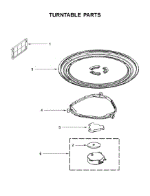 Turntable Parts parts for Whirlpool Microwave WMH31017FB2 from AppliancePartsPros.com