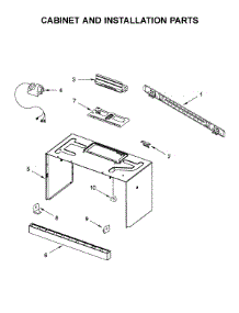 Cabinet And Installation Parts parts for Whirlpool Microwave UMV1160CS6 from AppliancePartsPros.com