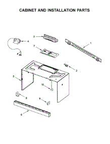 Cabinet And Installation Parts parts for Whirlpool Microwave UMV1160CB4 from AppliancePartsPros.com