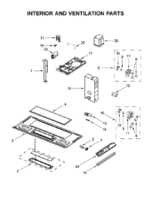 Interior And Ventilation Parts parts for Whirlpool Microwave YWMH31017HS1 from AppliancePartsPros.com