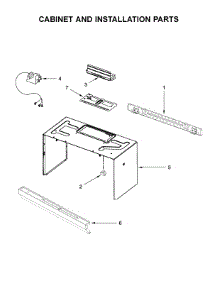 Cabinet And Installation Parts parts for Whirlpool Microwave YWMH32519HW0 from AppliancePartsPros.com
