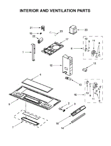 Interior And Ventilation Parts parts for Whirlpool Microwave WMH32519HZ2 from AppliancePartsPros.com