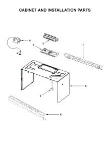 Cabinet And Installation Parts parts for Whirlpool Microwave WMH32519HZ2 from AppliancePartsPros.com