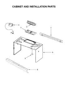 Cabinet And Installation Parts parts for Whirlpool Microwave YWMH31017HZ0 from AppliancePartsPros.com