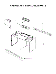 Cabinet And Installation Parts parts for Whirlpool Microwave WMH32519HB2 from AppliancePartsPros.com