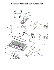 Interior And Ventilation Parts parts for Whirlpool Microwave WMH75021HV1 from AppliancePartsPros.com