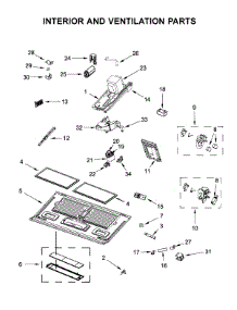 Interior And Ventilation Parts parts for Whirlpool Microwave YWMH76719CZ2 from AppliancePartsPros.com