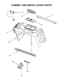 Cabinet And Installation Parts parts for Whirlpool Microwave YWMH76719CZ2 from AppliancePartsPros.com