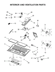 Interior And Ventilation Parts parts for Whirlpool Microwave YWMH76719CS3 from AppliancePartsPros.com