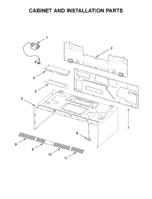Cabinet And Installation Parts parts for Whirlpool Microwave WML55011HS0 from AppliancePartsPros.com