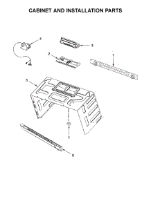 Cabinet And Installation Parts parts for Whirlpool Microwave YWMH53520CB3 from AppliancePartsPros.com