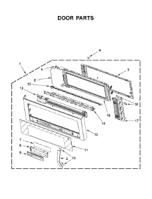 Door Parts parts for Whirlpool Microwave YWMH76719CW1 from AppliancePartsPros.com