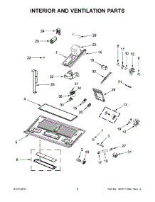 Interior And Ventilation Parts parts for Whirlpool Microwave WMH73521CS7 from AppliancePartsPros.com