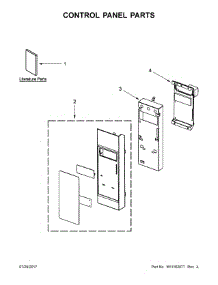 Control Panel Parts parts for Whirlpool Microwave WMH76718AB1 from AppliancePartsPros.com