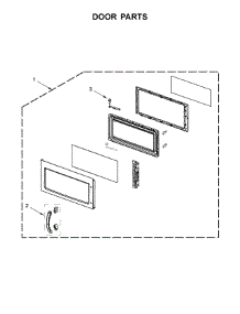 Door Parts parts for Whirlpool Microwave WMH76718AW1 from AppliancePartsPros.com