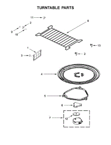 Turntable Parts parts for Whirlpool Microwave WMH32519CW2 from AppliancePartsPros.com