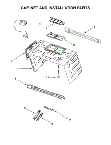 Cabinet And Installation Parts parts for Whirlpool Microwave WMH78019HW0 from AppliancePartsPros.com