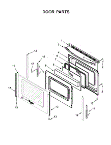 Door Parts parts for Whirlpool Range WEG515S0FV1 from AppliancePartsPros.com